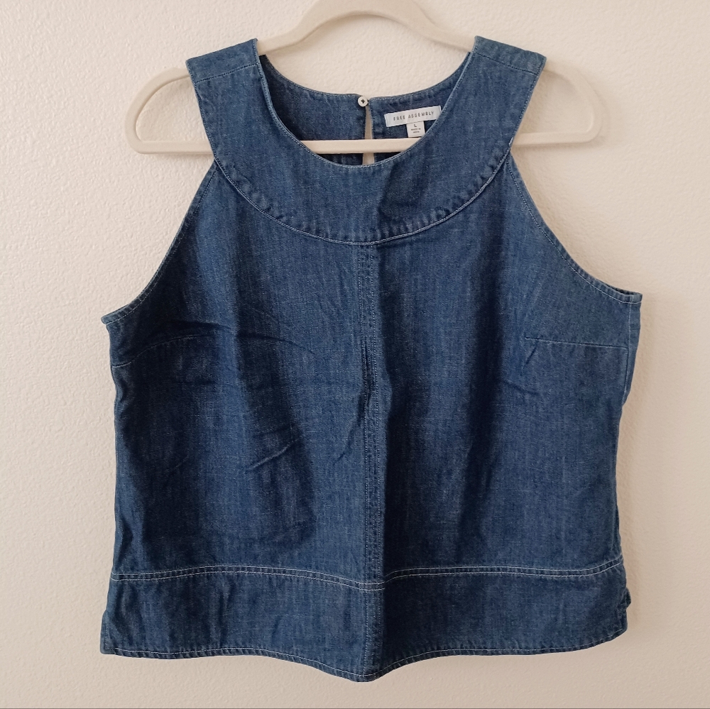 Free Assembly Denim Sleeveless Top